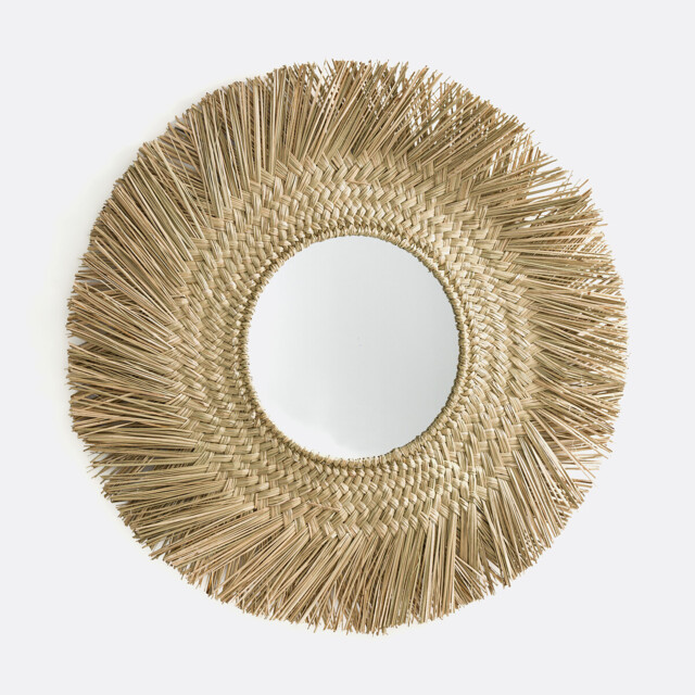 Loully 102xm Diameter Woven Grass Sunburst Mirror - image 1