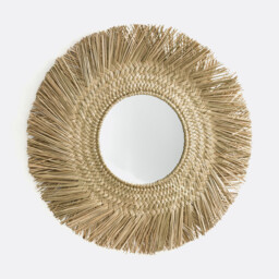 Loully 102xm Diameter Woven Grass Sunburst Mirror