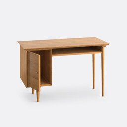 Quilda Vintage-Style Desk with 1 Cupboard - thumbnail 4