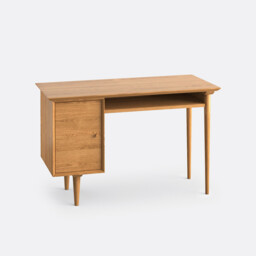 Quilda Vintage-Style Desk with 1 Cupboard - thumbnail 3
