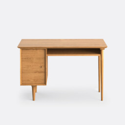 Quilda Vintage-Style Desk with 1 Cupboard - thumbnail 1