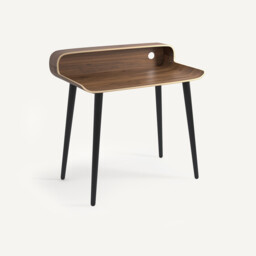 Vernan Walnut Veneered Desk - thumbnail 1