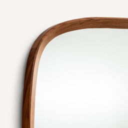 Orion 110cm High Solid Walnut Rectangular Mirror - thumbnail 4