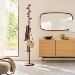 Orion 110cm High Solid Walnut Rectangular Mirror - thumbnail 3