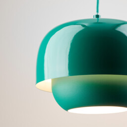 Hanging Lamp in Coloured Iron Ø21.4cm Kinoko - thumbnail 4