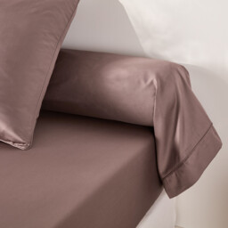 Opale Plain Cotton Satin 350 Thread Count Bolster Case - thumbnail 1