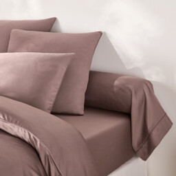 Opale Plain Cotton Satin 350 Thread Count Bolster Case - thumbnail 2