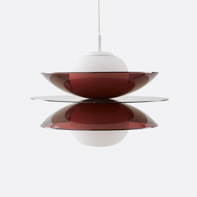 Okara Ceiling Light in Plexiglass and Opaline Glass - image 1