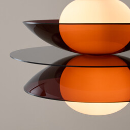 Okara Ceiling Light in Plexiglass and Opaline Glass - thumbnail 4