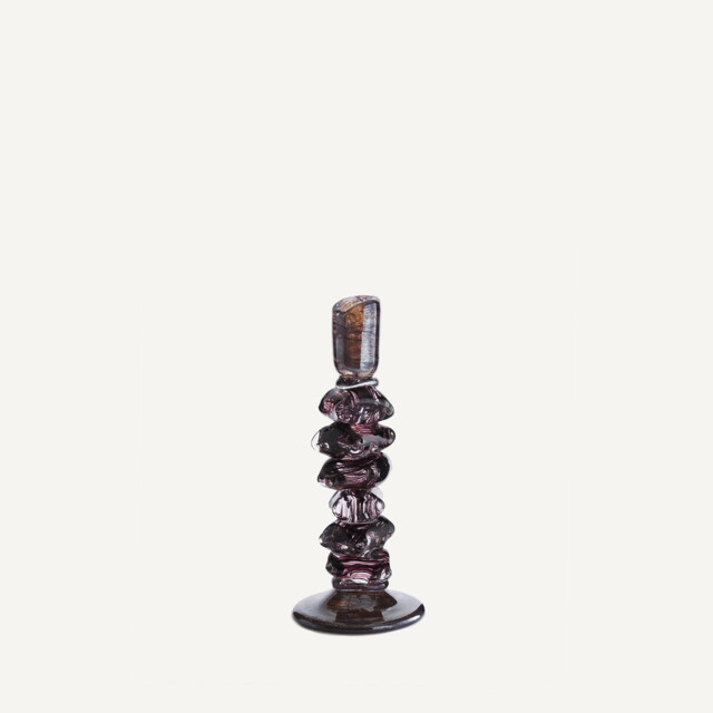 Qimera Candlestick in Hand-Blown Glass H29.5cm - image 1