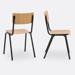 Set of 2 Hiba Stackable School Chairs - thumbnail 3