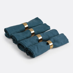 Set of 4 Dajan Golden Napkin Rings - thumbnail 3