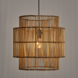 Haya 46cm Diameter Bamboo Ceiling Light Shade - thumbnail 2
