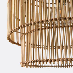 Haya 46cm Diameter Bamboo Ceiling Light Shade - thumbnail 3