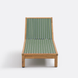 Briana Sun Lounger in Acacia and Woven Resin - thumbnail 3