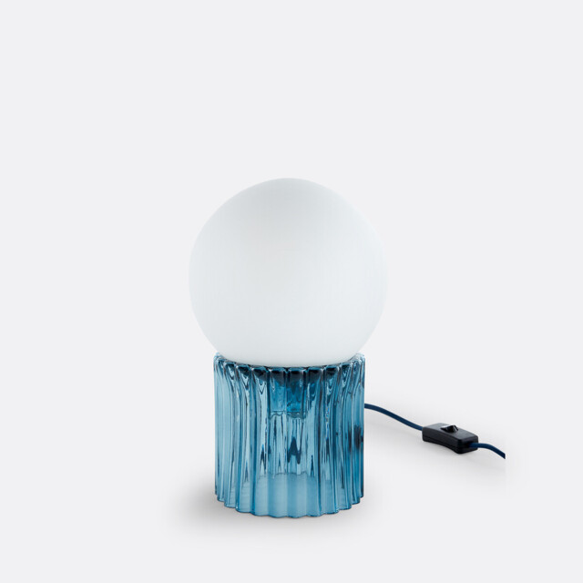 Dima Opaline & Coloured / Streaked Glass Lamp - image 1