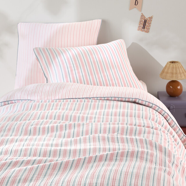 Adèle Striped Cotton Muslin Child's Duvet Cover - image 1