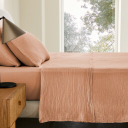Yafa Flat Sheet in Organic Cotton Muslin - thumbnail 1
