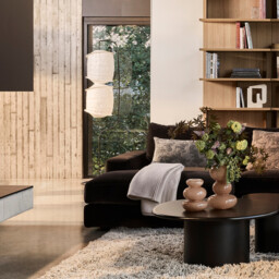 Nassah Floor Lamp in Textured Paper and Iron - thumbnail 2