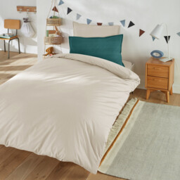 Plain Organic Cotton Percale Fitted Sheet - thumbnail 2