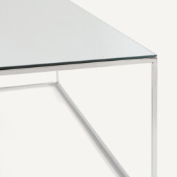 Mahaut Chromed Metal Mirrored Coffee Table - thumbnail 4