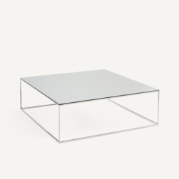 Mahaut Chromed Metal Mirrored Coffee Table - thumbnail 1