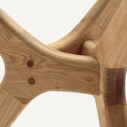 Marcielo Glass and Oak Rectangular Table - thumbnail 4