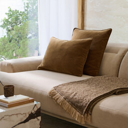 Parma Cushion Cover in Washed Cotton Velvet - thumbnail 3