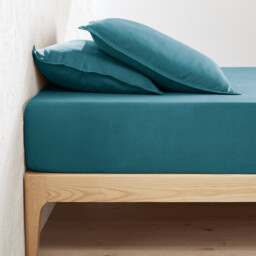 Linot 35cm High Washed Linen Fitted Sheet - thumbnail 1
