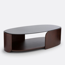 Spinella Coffee Table with Tempered Glass Top - thumbnail 1