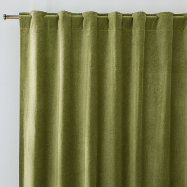Velvet Hidden Tab Top Blackout Curtain - image 1