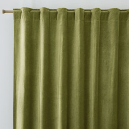Velvet Hidden Tab Top Blackout Curtain - thumbnail 1