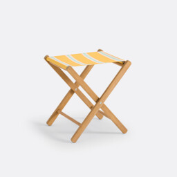 Veniza Folding Director's Stool in Acacia and Canvas - thumbnail 1
