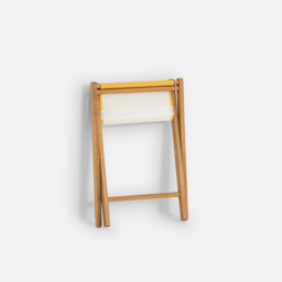 Veniza Folding Director's Stool in Acacia and Canvas - thumbnail 3
