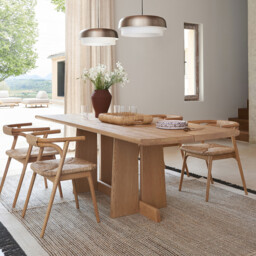 Fermyo Table Armchair in Oak and Straw - thumbnail 2