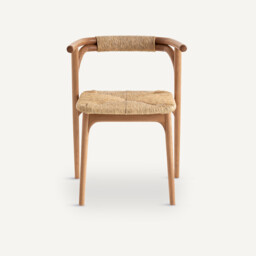 Fermyo Table Armchair in Oak and Straw - thumbnail 3