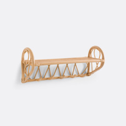 Malu Rattan Wall Rack with 5 Hooks
