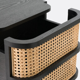Laora Cane Bedside Table with 1 Drawer - thumbnail 3