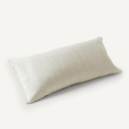 Elina Washed Linen Bolster Pillowcase - thumbnail 1
