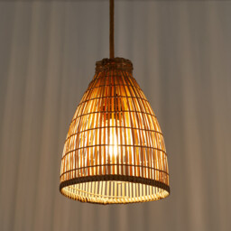 Aleandro 20cm Diameter Bamboo Ceiling Light - thumbnail 4