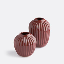 Estria 15cm High Grooved Ceramic Vase - thumbnail 3