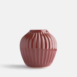 Estria 15cm High Grooved Ceramic Vase - thumbnail 1