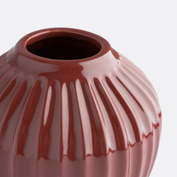 Estria 15cm High Grooved Ceramic Vase - thumbnail 2