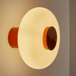 Omer Wall Or Ceiling Light in Iron and Opaline Glass, Diameter 21.5cm - thumbnail 3