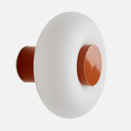 Omer Wall Or Ceiling Light in Iron and Opaline Glass, Diameter 21.5cm - thumbnail 1