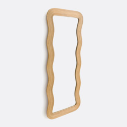 Kiza 180cm High Wavy Rattan Mirror - thumbnail 3