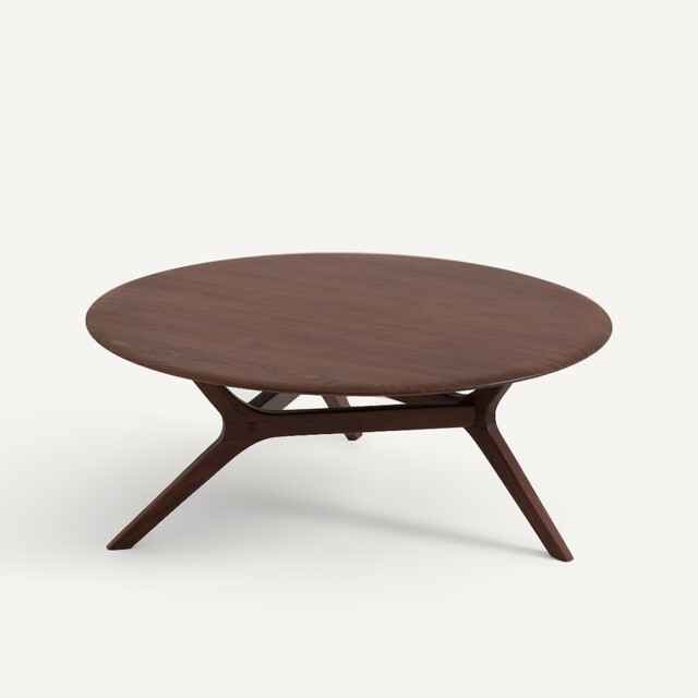 Maricielo Solid Walnut 90cm Diameter Coffee Table - image 1