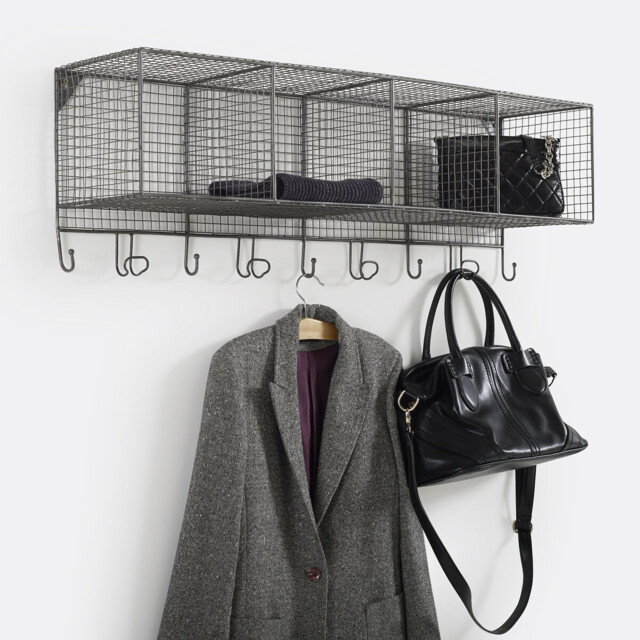 Areglo 9-Hook Metal Wall Shelf Rack - image 1