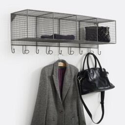 Areglo 9-Hook Metal Wall Shelf Rack - thumbnail 1