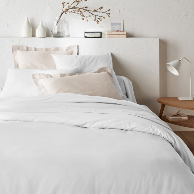 Scénario Plain 100% Cotton Zipped Duvet Cover - image 1